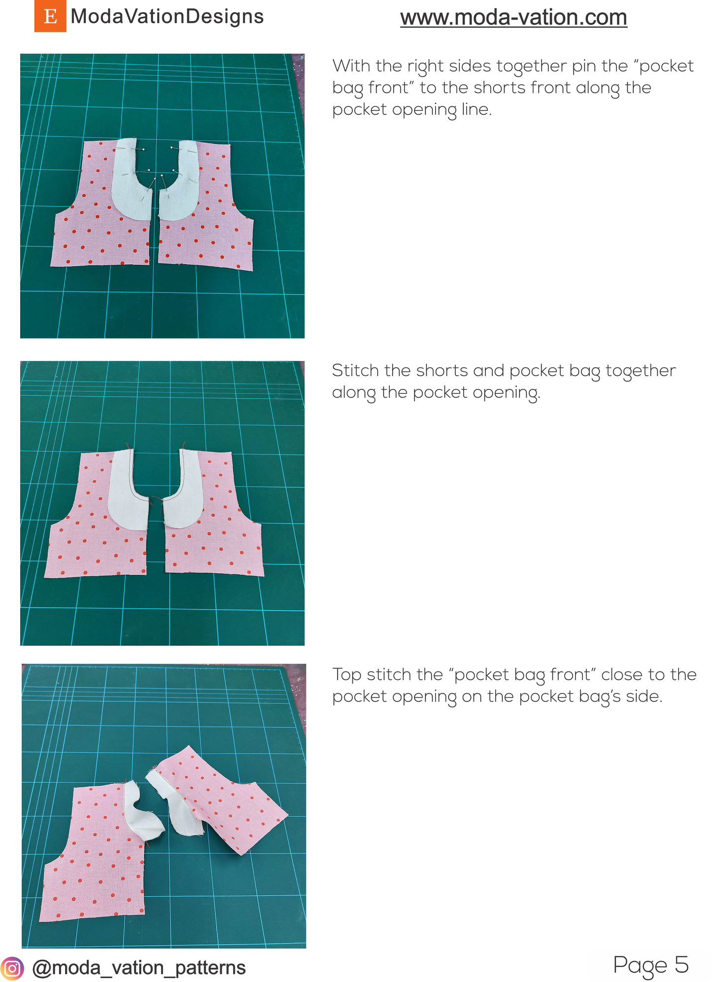 Sewing Pattern for Minifee doll - Paper Bag Shorts. Step-by-step tutorial with photo process. Doll clothes patterns PDF.