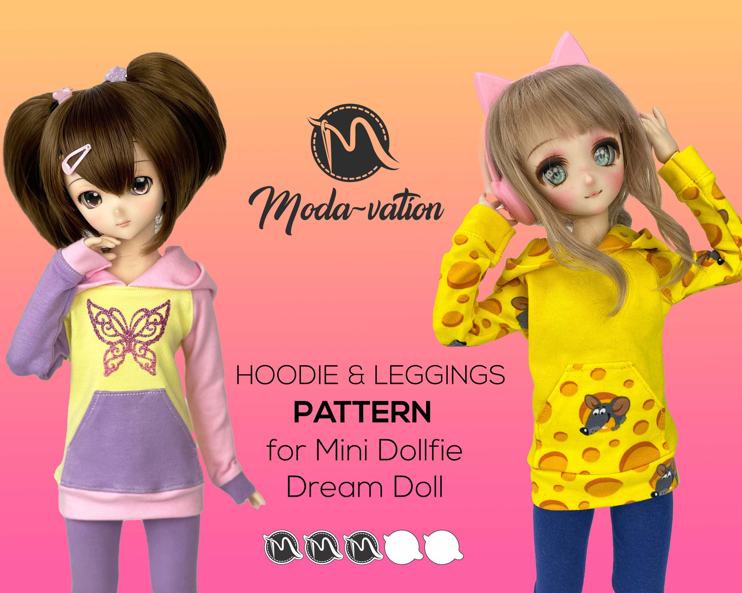 Mini Dollfie Dream Hoodie and Leggings Pattern.