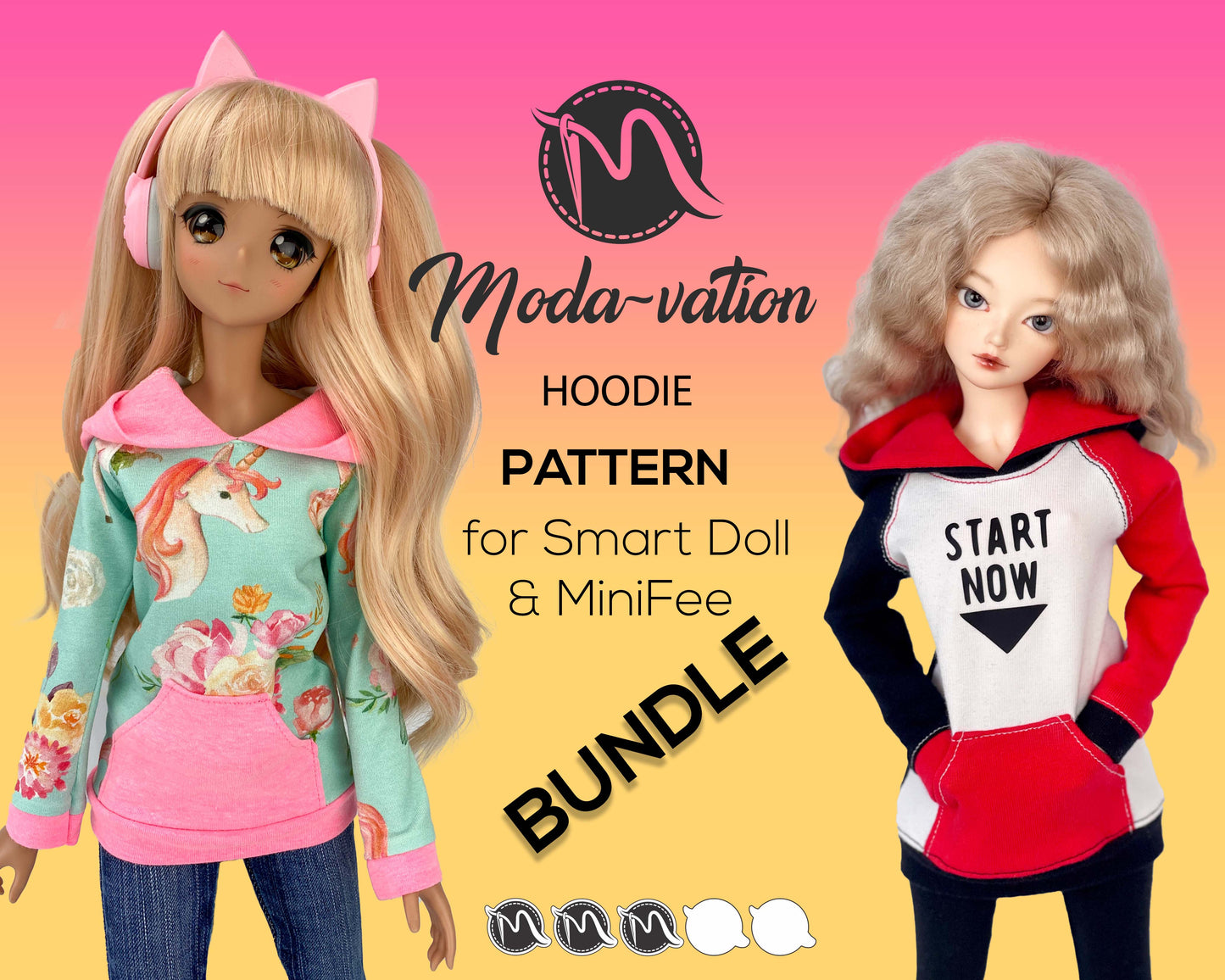 Smart Doll and Minifee Hoodie Bundle Digital Pattern.