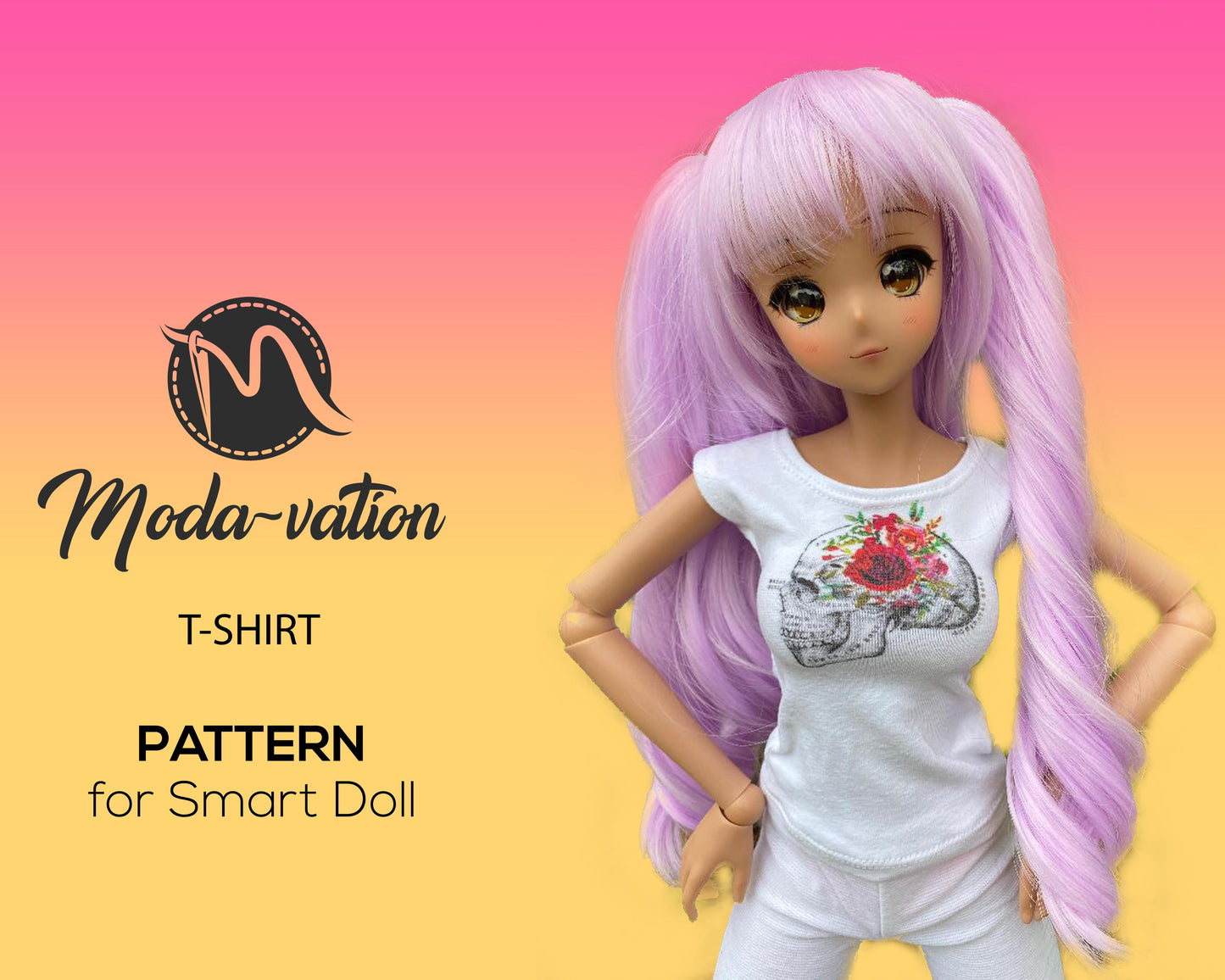 Smart Doll T-shirt PATTERN. Digital download pattern. Doll clothes patterns pdf. Smart Doll Clothes