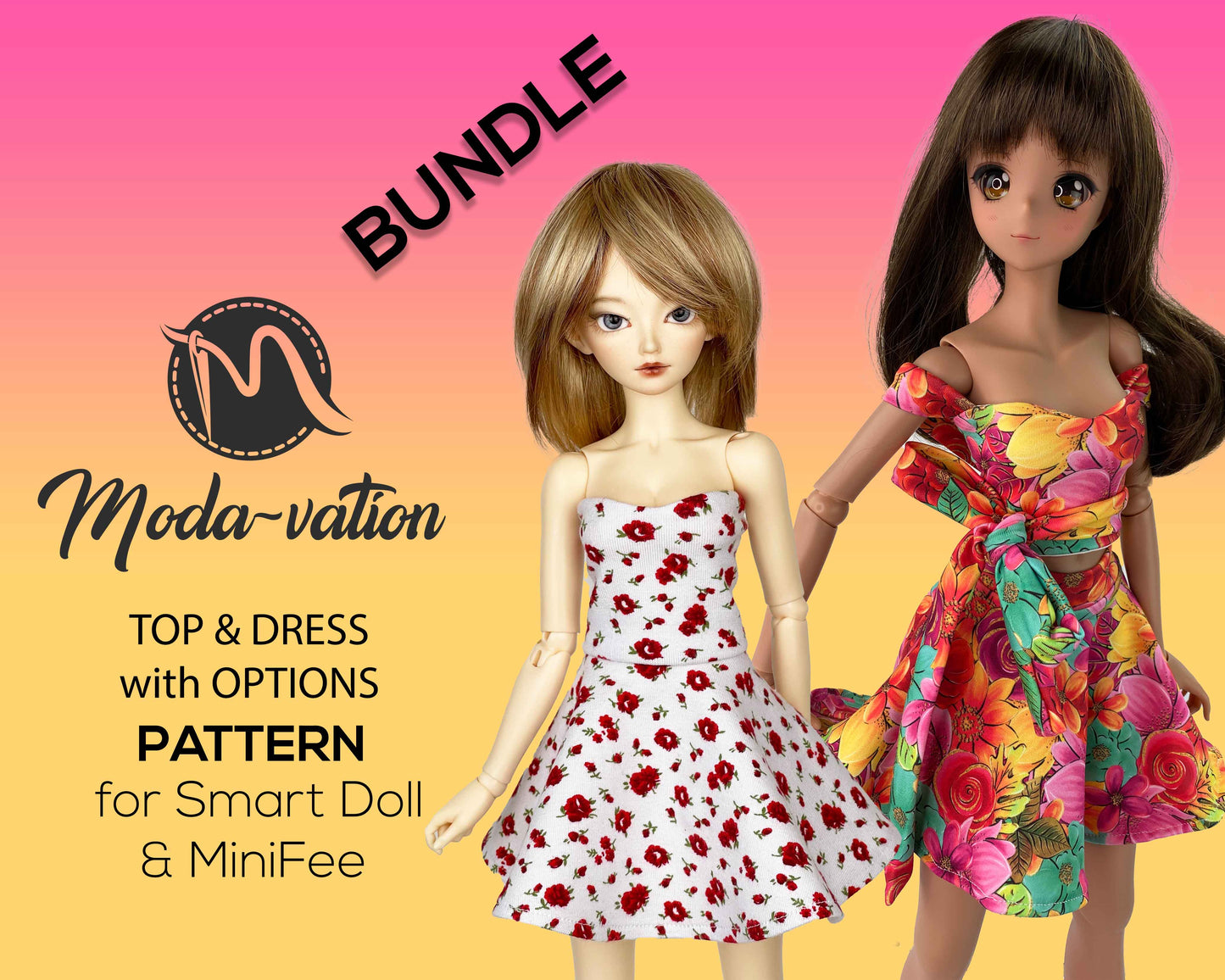 Smart Doll and Minifee Doll Bundle. Dress and Top.