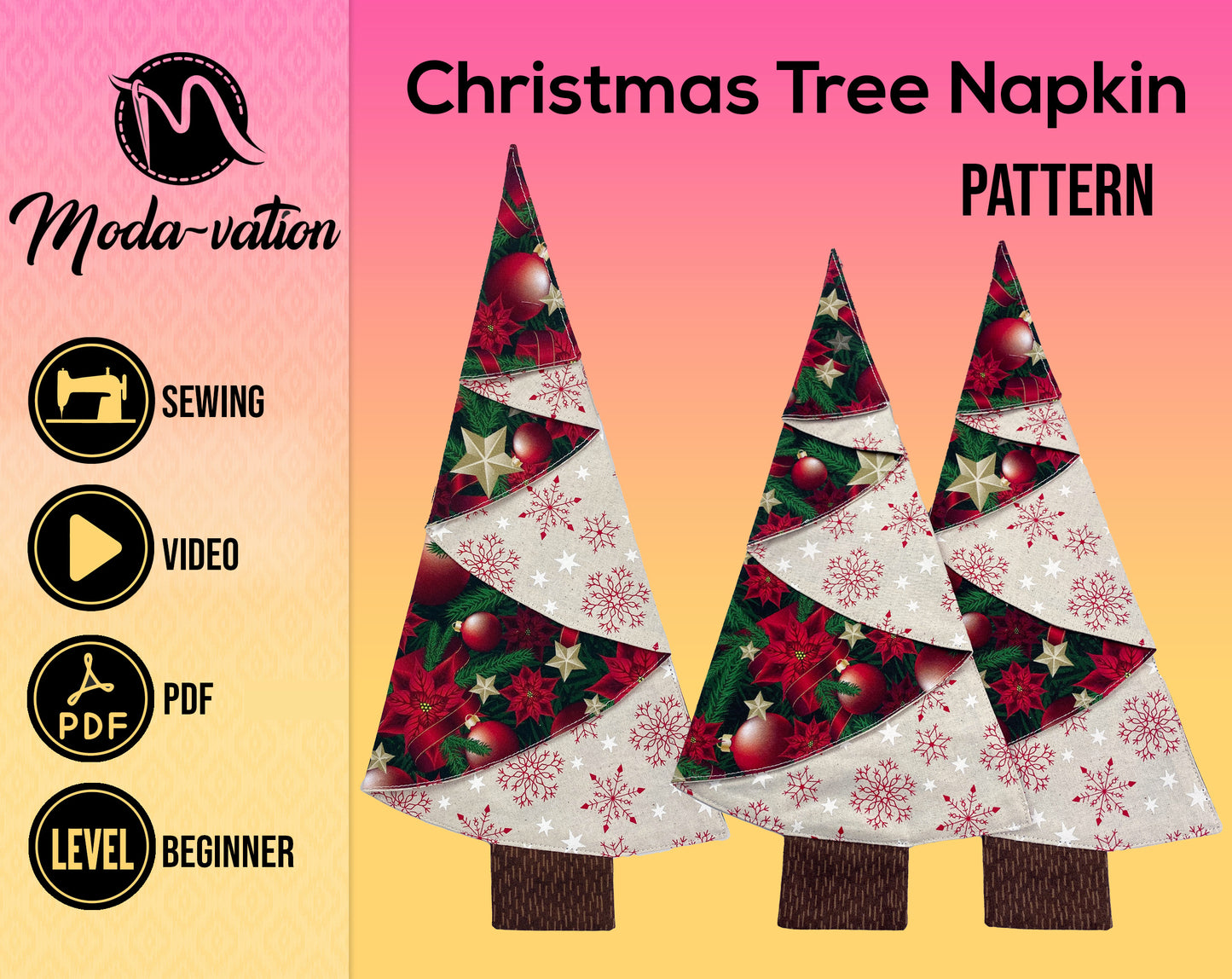 CHRISTMAS NAPKIN - The Easiest Folded Napkin Tutorial EVER! Beginner friendly. Christmas tree napkin