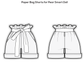 Paper Bag Shorts Pattern for Pear Smart Doll. Step-by-step tutorial with photo process. Doll clothes patterns PDF.