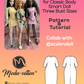 Smart Doll Cocktail Dress. Smart Doll Classic Pattern for three busts large, medium, and default. Doll clothes patterns PDF.