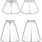 Shorts-Skirt and Culotte Short for Minifee doll. Fits other MSD bjd dolls. Harucasting, Upla dolls, and others. Doll clothes patterns PDF.