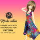 Sewing pattern MiniFee summer dress. Doll clothes patterns pdf, Fits Fashion dolls 16" and Ellowyne Wild.