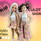 Shorts-Skirt and Culotte Short for Minifee doll. Fits other MSD bjd dolls. Harucasting, Upla dolls, and others. Doll clothes patterns PDF.