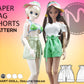Paper Bag Shorts Pattern for Smart Doll and Dollfie Dream. Step-by-step tutorial with photo process. Doll clothes patterns PDF.