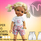 Paper Bag Shorts for YOSD size BJD dolls. Sewing Pattern for Volks, Zzang, Akagi, Dumplings. Step-by-step. Doll clothes patterns PDF.