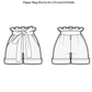 Paper Bag Shorts Bundle TWO. Sewing Pattern for Smart Doll, Pear, Dollfie Dream, and Minifee. Step-by-step. Doll clothes patterns PDF.