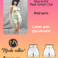 Paper Bag Shorts Pattern for Pear Smart Doll. Step-by-step tutorial with photo process. Doll clothes patterns PDF.