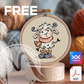 Free cross stitch pattern. Барашек для Флешбома