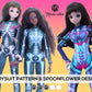 Catsuit sewing pattern for Smart Doll and 3 cosplay designs for Spoonflower fabric.