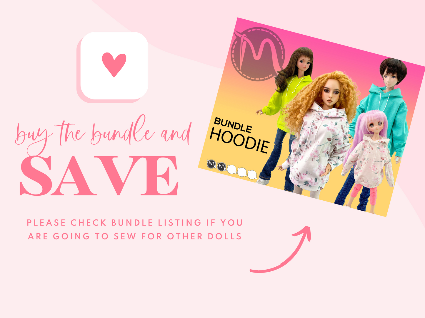 Smart Doll Oversized Hoodie Pattern. PDF file. Doll clothes patterns pdf. Step-by-step Instructions of the process