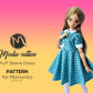 Dress sewing pattern for Momonita Doll (27cm).