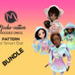 Hooded Dress Bundle for Smart Doll. Spoonflower file is included plus tutorial.