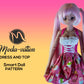 SMART DOLL DRESS and top pattern. Digital Download, Pattern for 1/3 doll. Doll clothes patterns digital pdf.