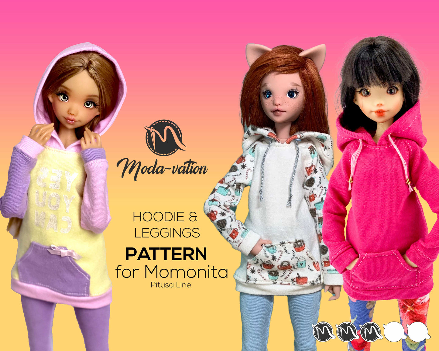 Momonita Doll hoodie and leggings.