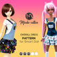 Smart Doll Pattern. Overall dungaree skirtall Sewing Pattern for SD size. Printable Pattern. Doll clothes patterns pdf