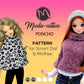 Smart Doll and Minifee Doll Poncho Pattern. PDF file digital download. Doll clothes patterns pdf.