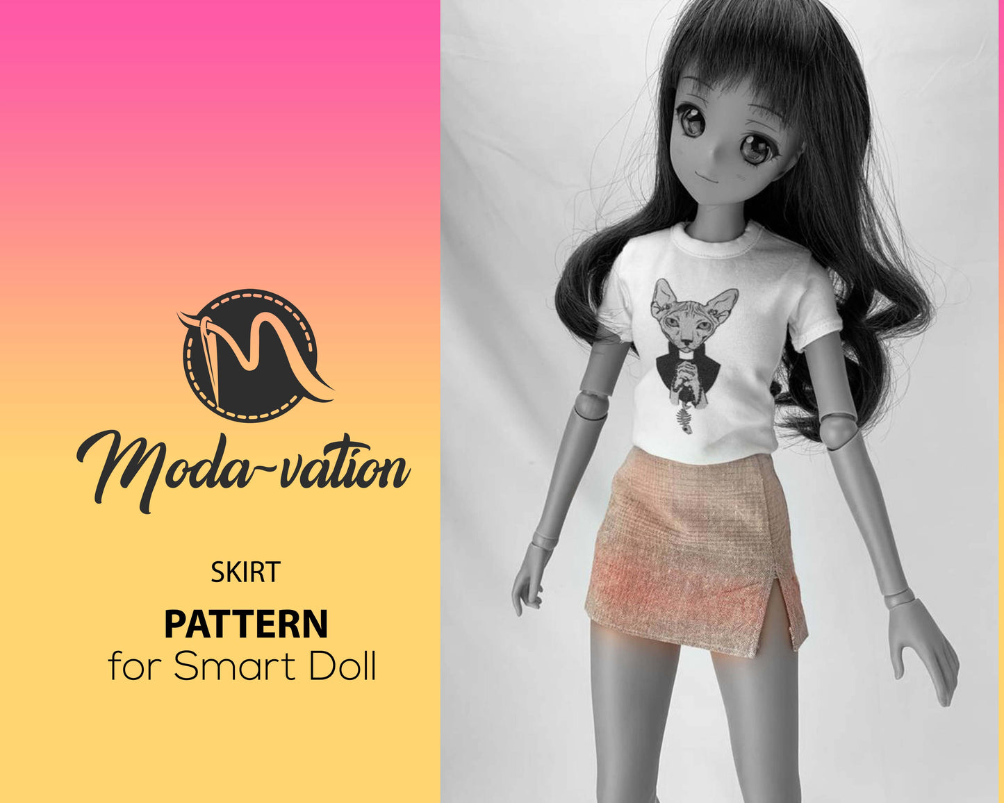 Smart Doll Skirt Pattern. Instant Digital Download. Pattern for Smart Doll. Digital Download. Doll clothes patterns pdf. Smart Doll Clothes