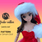 Santa Hat digital pattern for dolls. Smart Doll Clothes. Doll clothes patterns digital pdf.